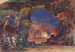 Scene of the Underworld with a man and a woman on throne and death as guard - Robert Caney — artwork view