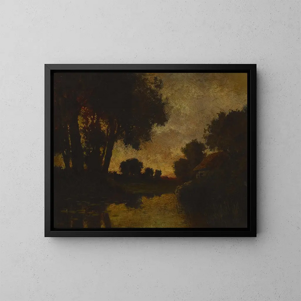 Río al atardecer - Robert Crannell Minor — cuadro enmarcado en la pared
