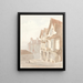 Calle con edificios - Robert Dixon — cuadro enmarcado en la pared
