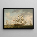 Three Views of Amity Hall with a View of Dover and White Cliffs - Robert Dodd — framed artwork on a wall