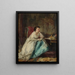 Mujer en su oficina - Robert Duddingstone Herdman — cuadro enmarcado en la pared
