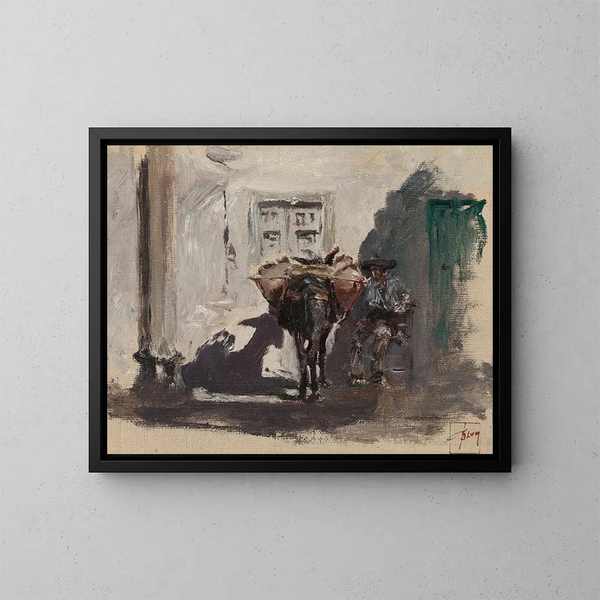Muletier español - Robert Frederick Blum — cuadro enmarcado en la pared
