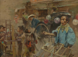 Street Market - Robert Frederick Blum — artwork view