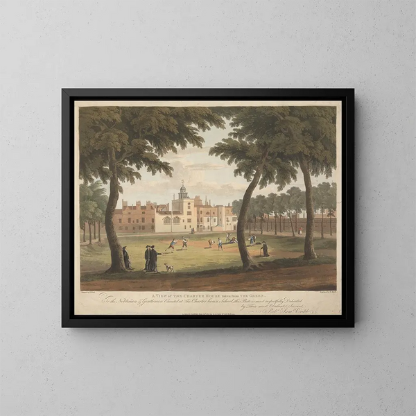 Una vista del capítulo tomada desde el jardín - Robert Havell Jr — cuadro enmarcado en la pared