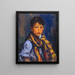 Boy with Plaid Scarf - Robert Henri — framed artwork on a wall