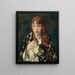 Edna Smith en un wrap japonés - Robert Henri — cuadro enmarcado en la pared