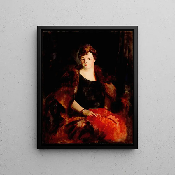 Portrait of Mrs. William Preston Harrison - Robert Henri — framed artwork on a wall