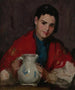 Girl of Segovia holding a jug - Robert Henri — artwork view