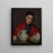Girl of Segovia holding a jug - Robert Henri — framed artwork on a wall