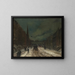 Escena callejera con nieve, 57th Street, NYC - Robert Henri — cuadro enmarcado en la pared