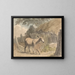 Un burro y su cría - Robert Hills — cuadro enmarcado en la pared