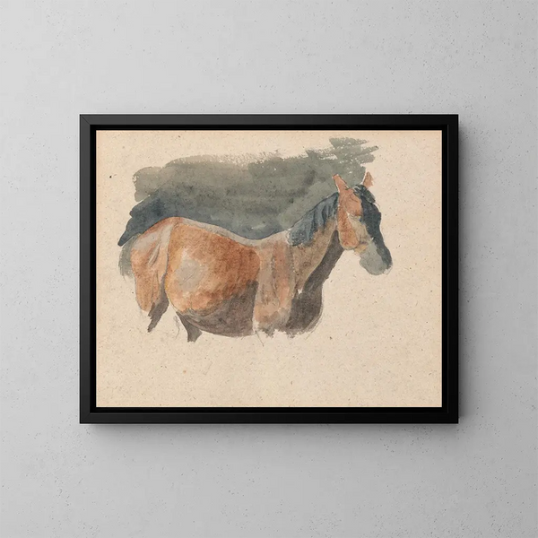 Sketch of a horse - Robert Hills — framed artwork on a wall