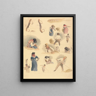Robert Hills - Studies of Haymakers.webp