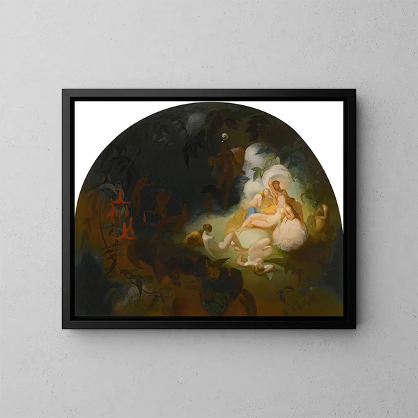 Titania duerme - Robert Huskisson — cuadro enmarcado en la pared
