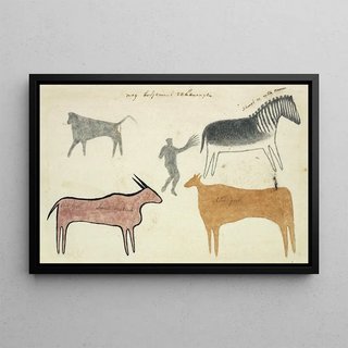 Robert Jacob Gordon - Copies of San rock paintings depicting creatures.webp