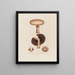 Agaricus campestris or mushroom of the field - Robert John Thornton — framed artwork on a wall
