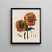 Anatomy of the Sunflower - Robert John Thornton — framed artwork on a wall