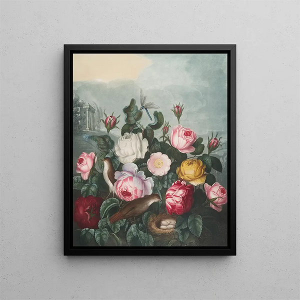 Rosas - Robert John Thornton — cuadro enmarcado en la pared