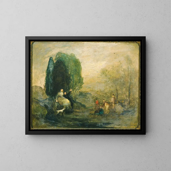 L'alouette - Robert Loftin Newman — framed artwork on a wall