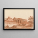 A bridge in a landscape - Robert Price — framed artwork on a wall