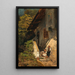 Children in front of the Klausen Tyrol farm - Robert Russ — framed artwork on a wall