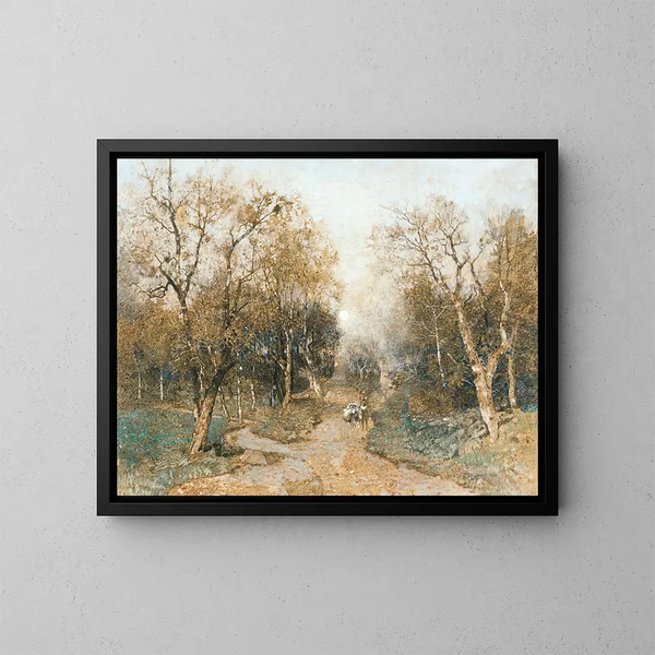 Primavera temprana en Penzinger - Robert Russ — cuadro enmarcado en la pared