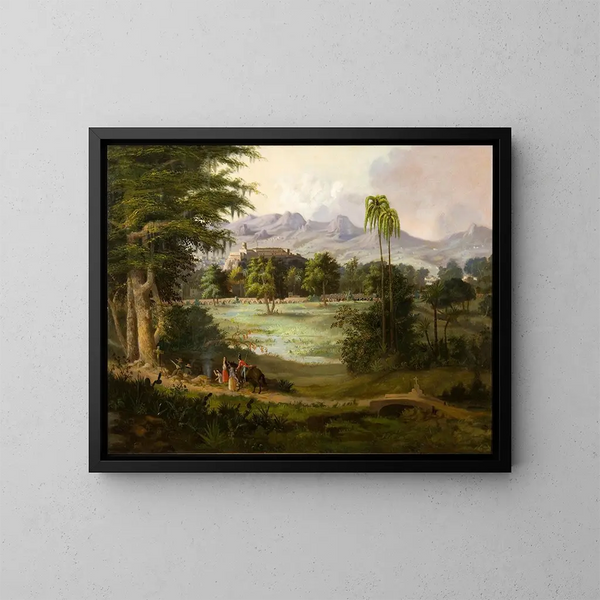 Castillo de Chapultepec - Robert S. Duncanson — cuadro enmarcado en la pared