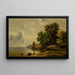 Landscape Painting with Campground - Robert S. Duncanson — framed artwork on a wall