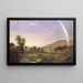 Paisaje con arcoíris - Robert S. Duncanson — cuadro enmarcado en la pared
