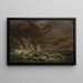 Tempestad frente a la costa irlandesa - Robert S. Duncanson — cuadro enmarcado en la pared