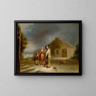 El destino de los borrachos - Robert S. Duncanson — cuadro enmarcado en la pared