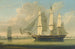 Un barco completamente arbolado en el Támesis frente a Woolwich - Robert Salmon — vista de la obra