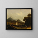 Fishermen at Work - Robert Salmon — framed artwork on a wall
