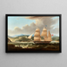 British schooner painting - Robert Salmon — framed artwork on a wall
