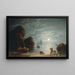 Escena costera a la luz de la luna - Robert Salmon — cuadro enmarcado en la pared