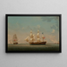 L'autruche painting in two views off Dover - Robert Salmon — framed artwork on a wall
