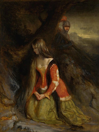 Robert Scott Lauder - A lady and her knight errant possibly a scene from Ivanhoe.webp