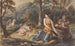 Diane, goddess of the hunt, with satyrs, sleeping Cupid, and a Pegasus in a wooded landscape - Robert Smirke — artwork view