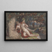 Scene wooded with a couple lying under a tree near a stream - Robert Smirke — framed artwork on a wall
