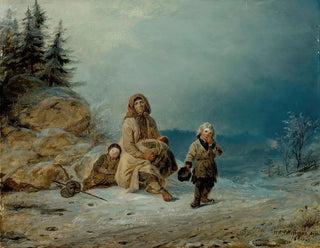 Robert Wilhelm Ekman - Beggar Family On The Road.webp