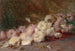 naturaleza muerta de crisantemos rosas y blancos - Robert Wilton Lockwood — vista de la obra