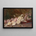 naturaleza muerta de crisantemos rosas y blancos - Robert Wilton Lockwood — cuadro enmarcado en la pared