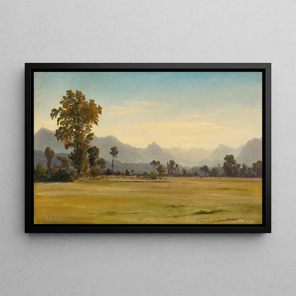 Vista de Schönbühl en el Vitznauerstock - Robert Zünd — cuadro enmarcado en la pared