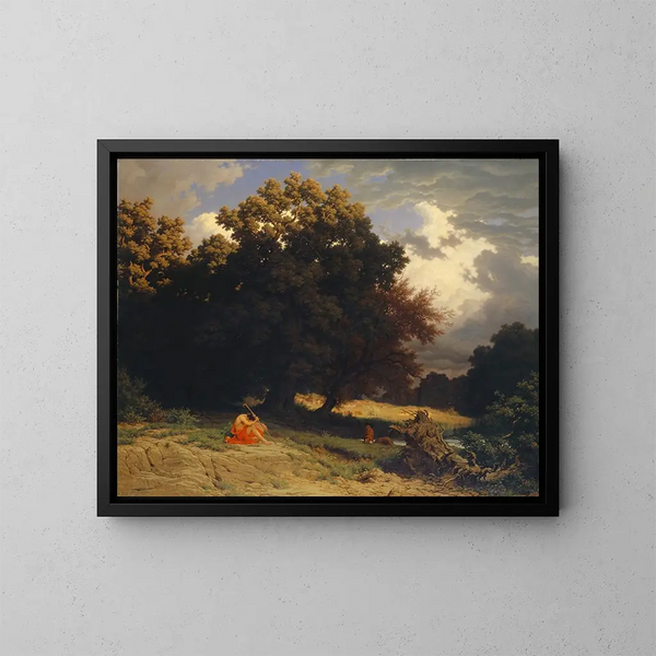 El hijo pródigo - Robert Zünd — cuadro enmarcado en la pared