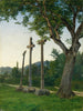 Three crosses along a country road - Robert Zünd — artwork view