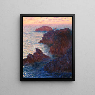 Reproduction tableau | Rochers à Belle Île, Port-Domois - Claude Monet | Poster - Toile - Aluminium