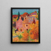 casas rojas en Pont - Aven - Roderic O'conor — cuadro enmarcado en la pared