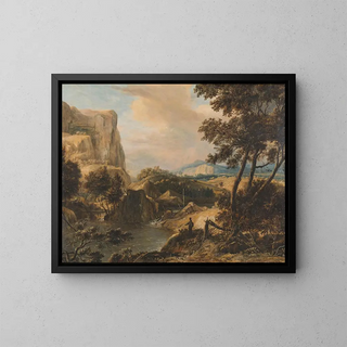 Roelant Roghman - Mountainous landscape with fisherman.webp