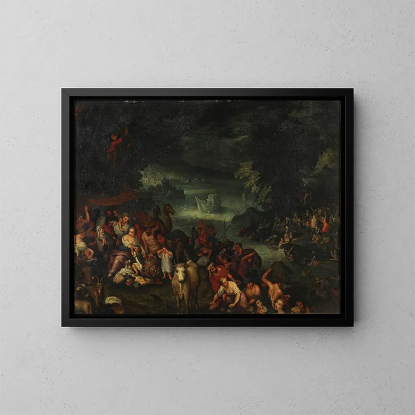 El Diluvio - Roelant Savery — cuadro enmarcado en la pared