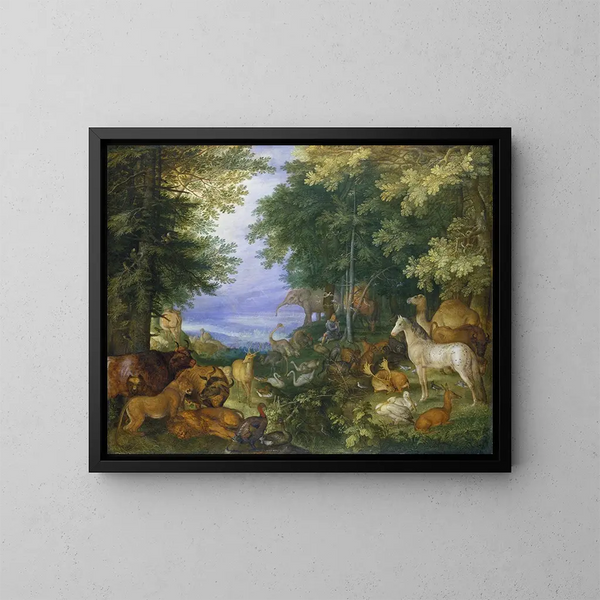 Orfeo encantando a los animales con su música - Roelant Savery — cuadro enmarcado en la pared
